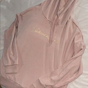 2020' Victoria's Secret Blush Hoodie with Gold Script